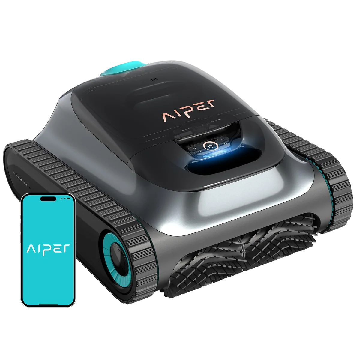 Aiper Scuba S1 Robotic Pool Cleaner, Wall & Waterline Cleaning, Dual Filtration, Smarter Navigation with High-Precision Sensors, App Support, OTA Upgrade